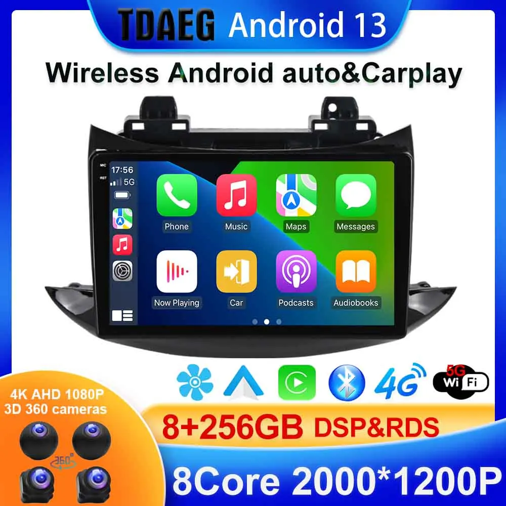 

Android 13 8 + 256G Car Radio Multimedia Player for Chevrolet TRAX 2013-2020 GPS Navigation Built-in Carplay AUTO BT
