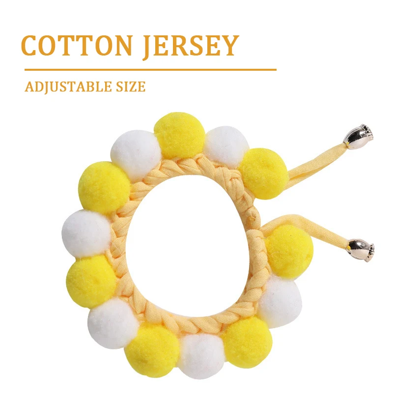 Ожерелье для кошек ошейник телефона регулируемый котенок меховой шар шарф