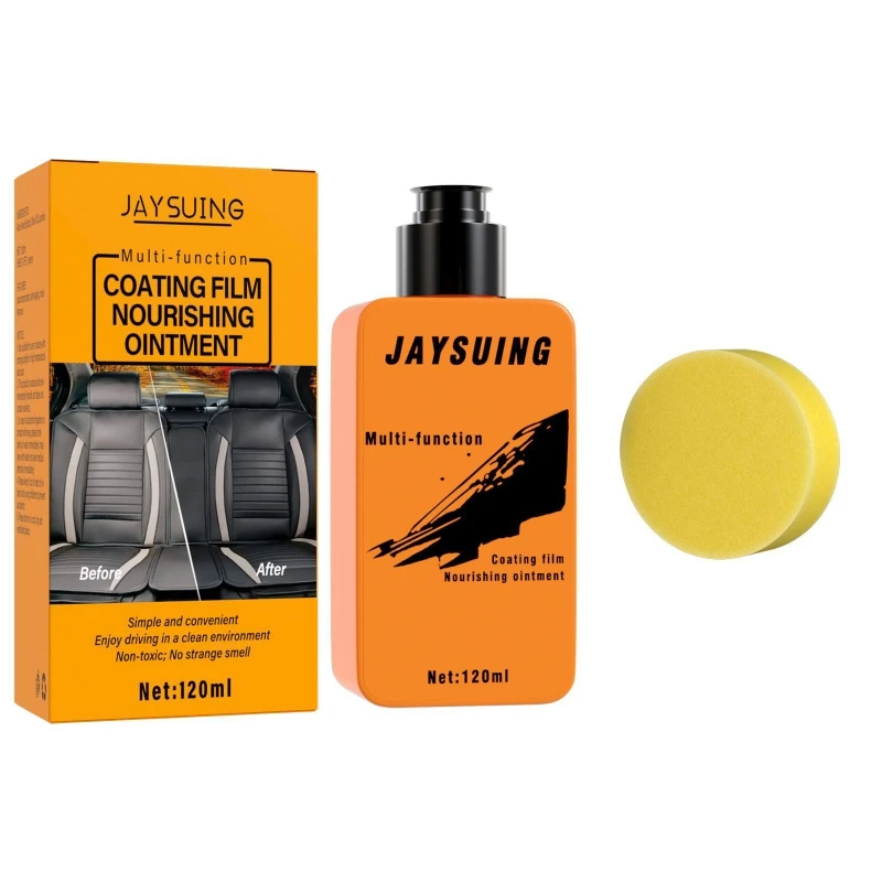 

120ml Multifunction Coating Film Paste Auto Leather Maintenance Nurishing Ointment with Sponge Bag Leather Care Kit