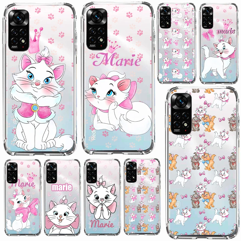 

Marie Cat Anime For Xiaomi Redmi Note 12 11 11T 10 9 8 7 6 5 4 Pro 5G 4G Silicone Soft TPU Transparent Phone Case Coque Capa