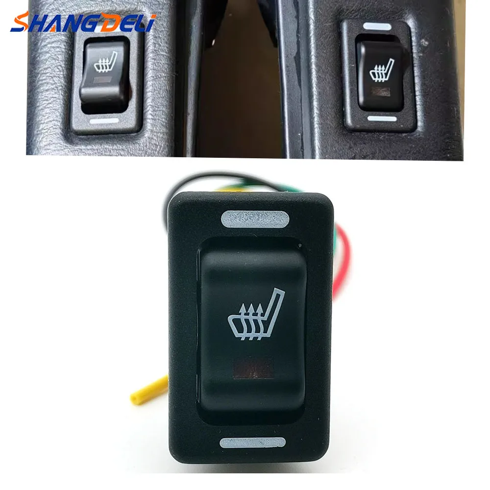 

Автомобильный переключатель с подогревом сиденья с высокой и низкой передачей, кнопка переключателя обогрева сиденья, кулисный переключатель, подходит для Nissan Patrol Y60 Paladin