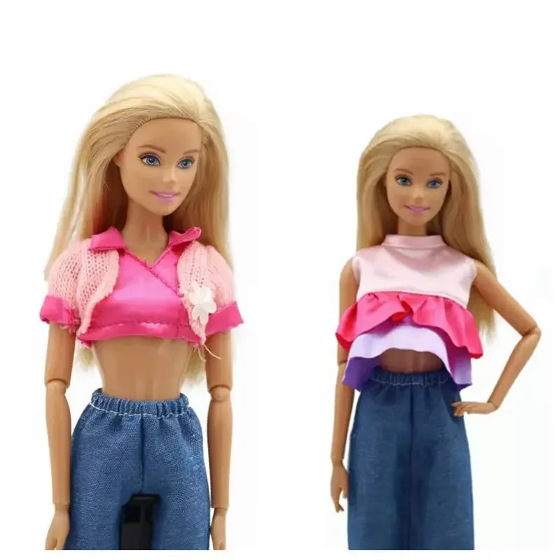 Очаровательный розовый укороченный топ 1/6 BJD Одежда для кукол Барби наряды
