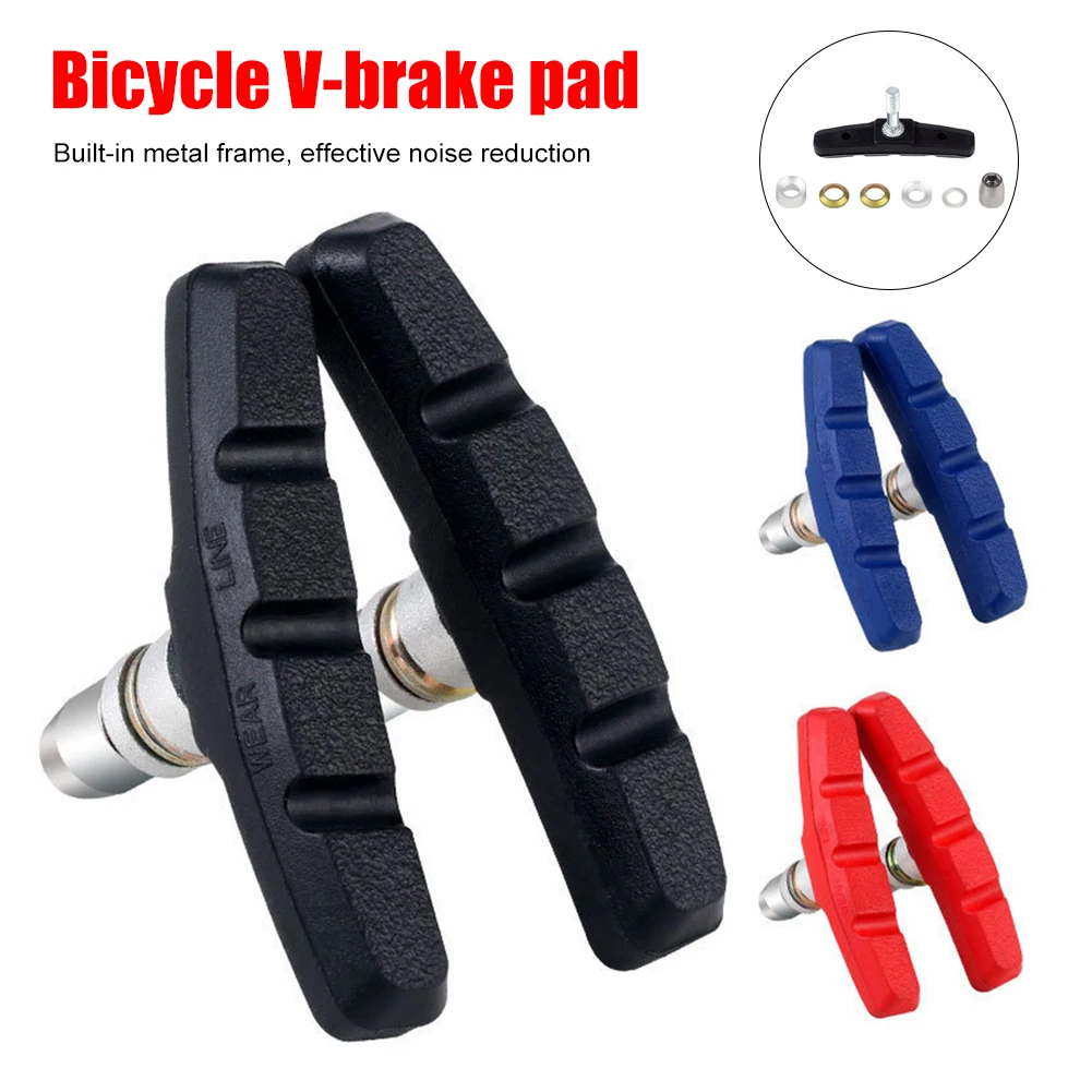 

4Pcs 70mm Bicycle V-brake Pads MTB Mountain Road Bike Brake Blocks Set Durable Rubber Brake Pad MTB Bike Repairing Parts