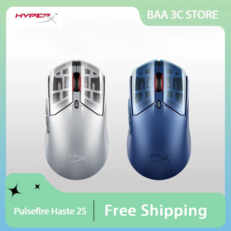 Фото HyperX Pulsefire Haste 2S Киберспортивная игровая мышь Bluetooth Беспроводная мышь RGB 6 клавиш Мыши 26000 точек на дюйм Пользовательская офисная игровая мышь №1