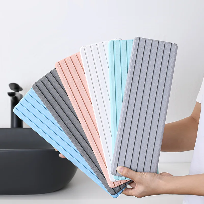 Поглощающая грязь диатомовой коврик для умывальника подставка хранения