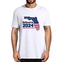 unisex cotton trump desantis make america florida 2024 election funny summer mens short sleeve novelty t shirt women casual tee
