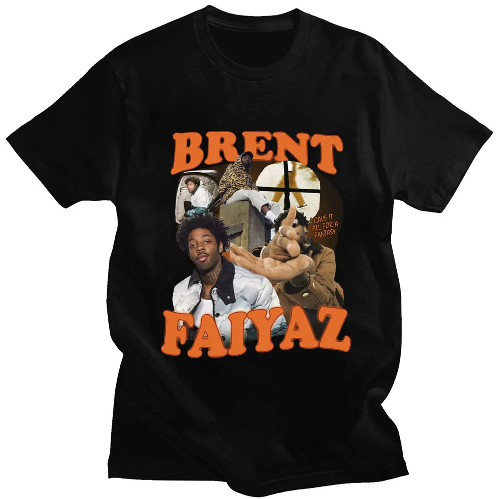 

Limted Brent Faiyaz Vintage Print T Shirts Harajuku Cotton Short Sleeve Tee Shirt Men Women Oversized Gothic T-shirt Streetwear