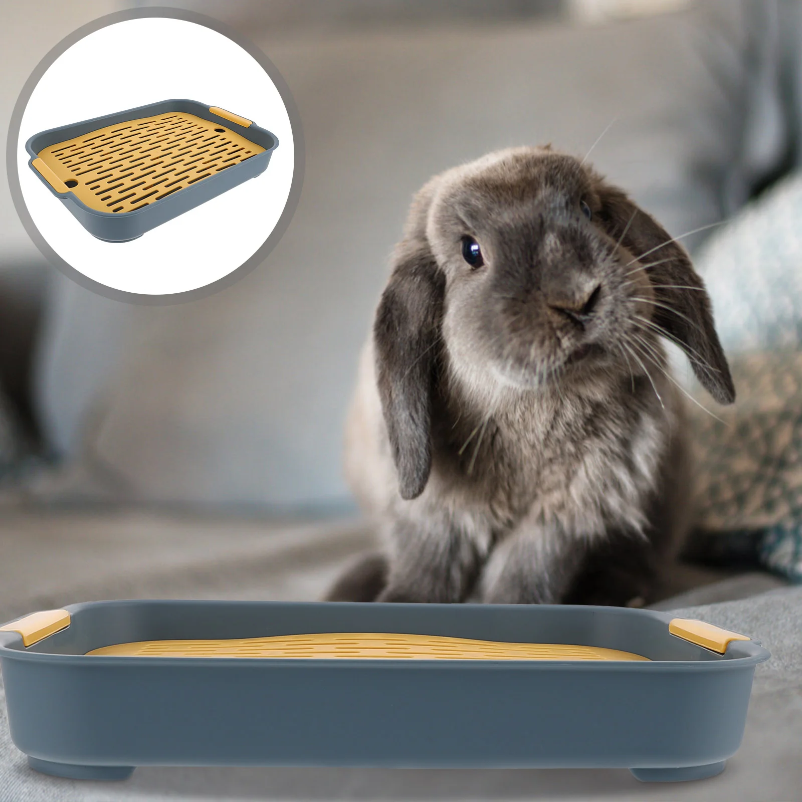 

Litter Box Rabbit Toilet Bunny Potty Guinea Pet Cage Training Tray Hamster Corner Pan Ferret Trainer Animal Bedding Rabbits