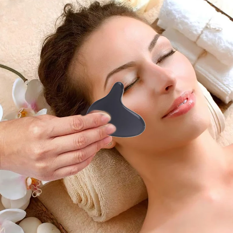 Мини-натуральный бычий рог гуаша скребок для гуаши массажер лица подтяжка шеи