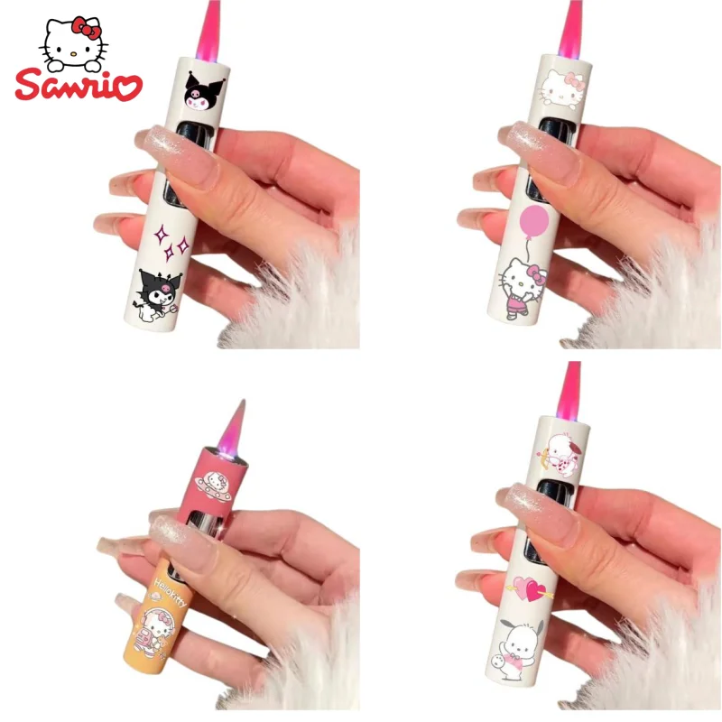 

Sanrio Anime Peripheral Kawaii Cartoon Cute Hello Kitty Kulomi Windproof Lighter Creative Bar Cigarette Lighter Gift Wholesale