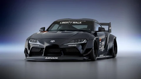 Для Toyota Supra A90 LB Style Wide Body Kit Модернизированный передний бампер автомобиля Передняя губа Заднее крыло Диффузор Спойлер Боковая юбка