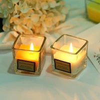 romantic aromatherapy candles for party birthday coay home decor glass cup shaped windproof smokeless scented candles for spa