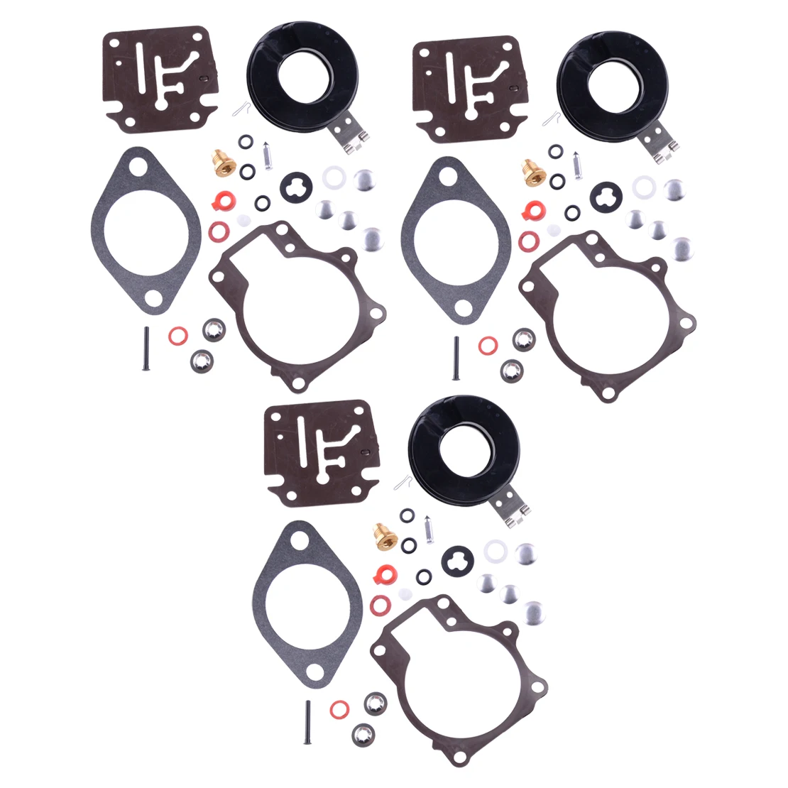 

3 Sets 396701 392061 398729 18-7222 18-7042 Carburetor Rebuild Repair Kit Fit For Johnson Evinrude 18 20 25 28 30 35 40 45 48 HP