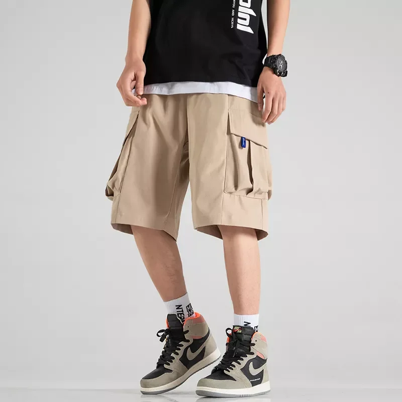 

Мужские летние шорты до колен, однотонные шорты в стиле Харадзюку, мужские шорты, уличная одежда, шорты для бега, женские свободные шорты в с...