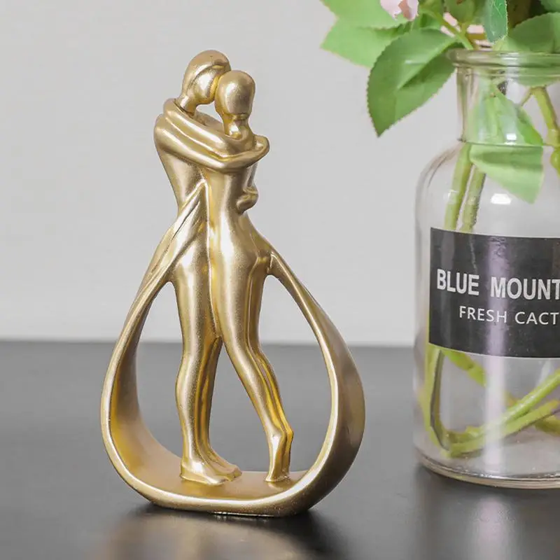 Современная полимерная скульптура для пар абстрактная парная статуя влюбленных