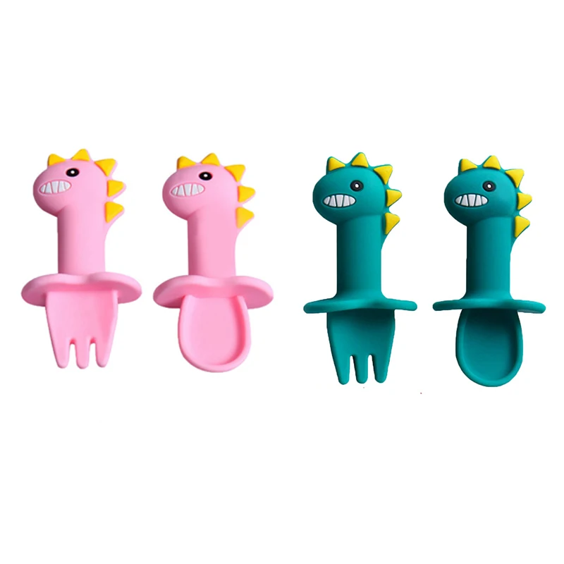 Детская развивающая Мягкая силиконовая ложка с короткой ручкой |