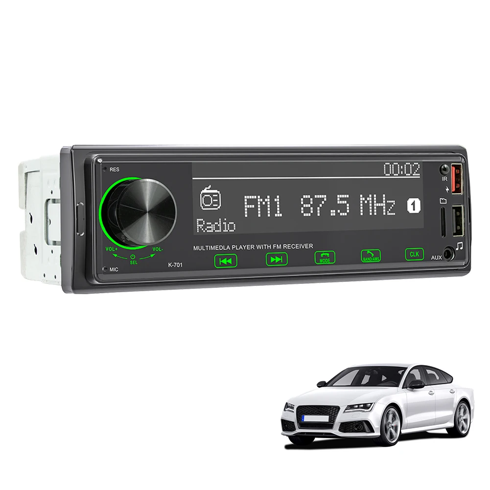 1DIN цифровой MP3-плеер 2 5-дюймовый сенсорный экран Bluetooth-совместимый FM-аудио