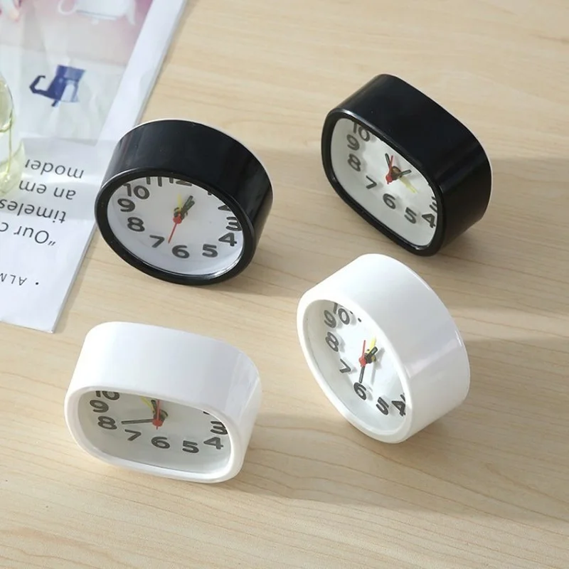 Квадратный круглый будильник маленький бесшумный Настольный Будильник Повтор