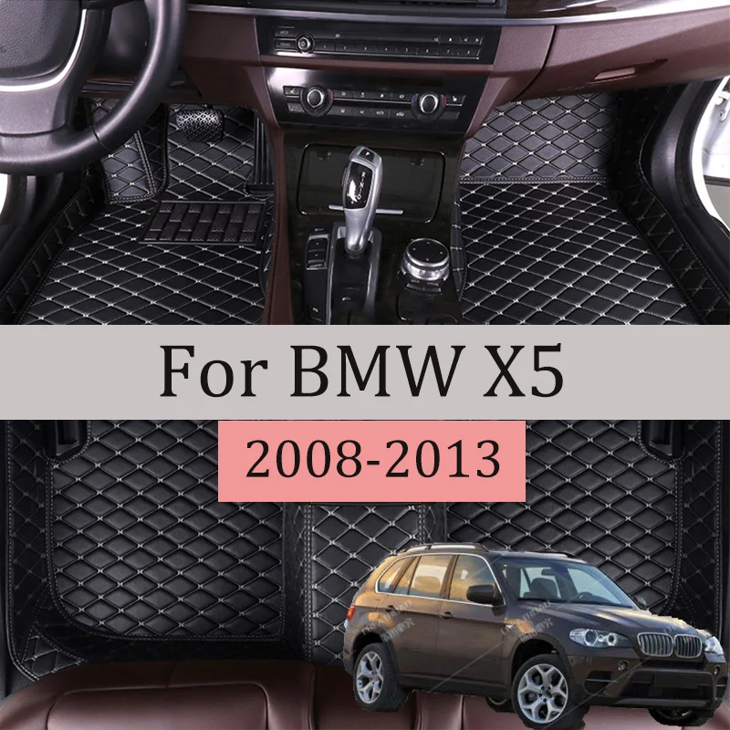 Купи Custom Made Leather Car Floor Mats For BMW X5 FIVE SEAT E70 2008 2009 2010 2011 2012 2013 Automobile Carpet Rugs Foot Pads за 1,890 рублей в магазине AliExpress