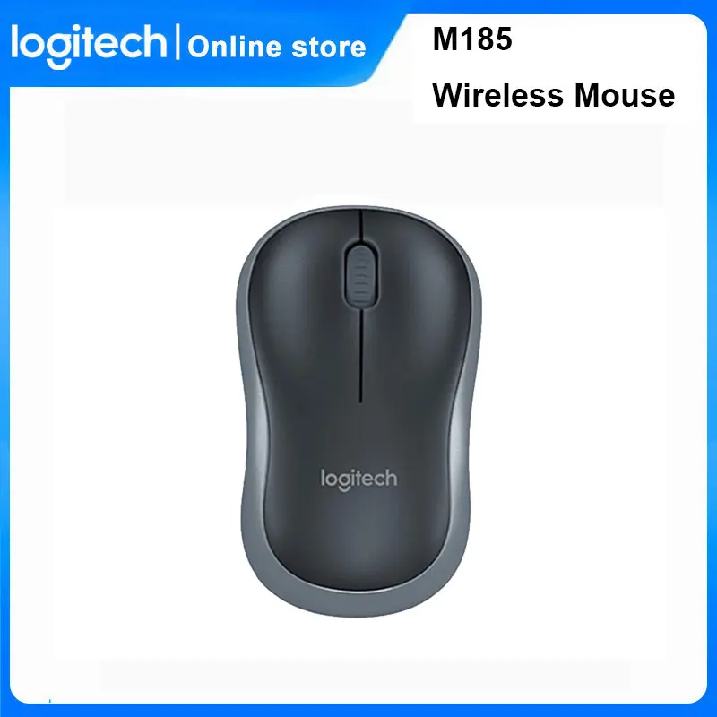 Logitech M185 Беспроводная USB нано-приемник 1000 DPI 2,4 ГГц оптическая офисная игровая мышь с USB нано-приемником для ПК Mac ноутбука