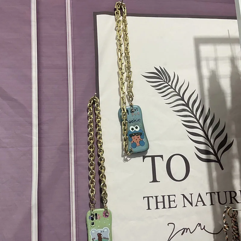 120cm cross body lady long phone case chain high fashion girls cross body acrylic phone chain Multi-functional Accessory