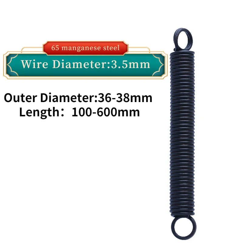 

Wire Diameter:3.5 65 manganese steel Dual Hook Small Tension Spring with Hook Tension Spring Outer Diameter:36-38 Length100-600