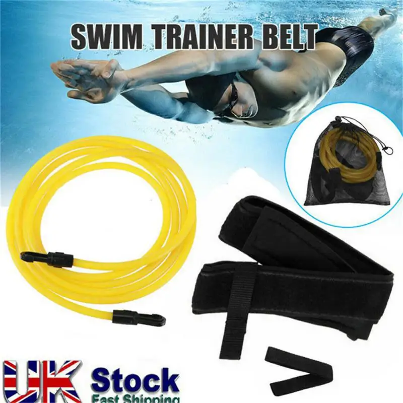 Outdoor Swimming Training Pull Rope Swimming Training Belt Set Swimming  Resistance Strength Training Elastic Rope Equipment