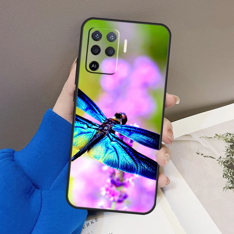 Роскошная Стрекоза для OPPO Find X3 X5 Pro A9 A5 A31 2020 A15 A16 A52 A72 A1K A83 A91 A54 A74 A94 A53S