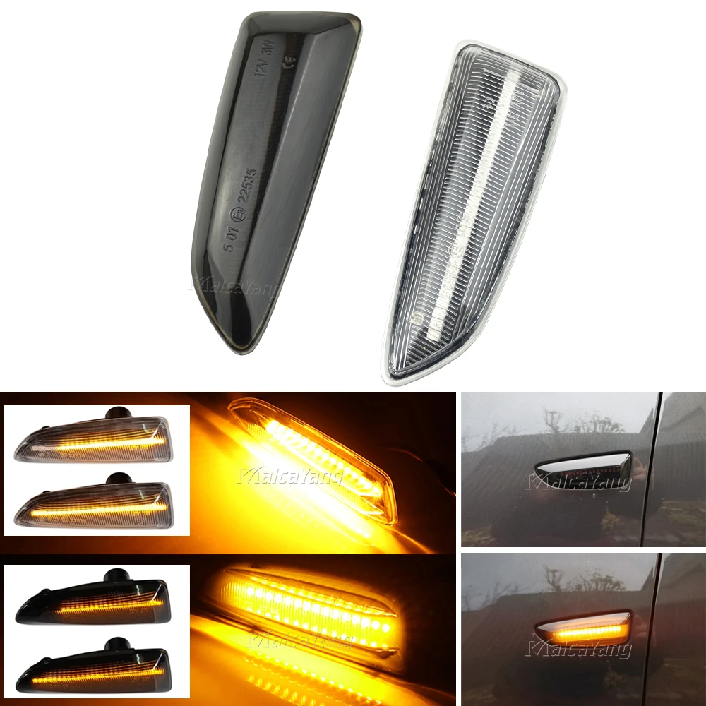 

2pcs LED Dynamic Turn Signal Light Side Marker Lamp For Buick Regal Opel Zafira C Astra J K Crossland Grandland X Insignia B