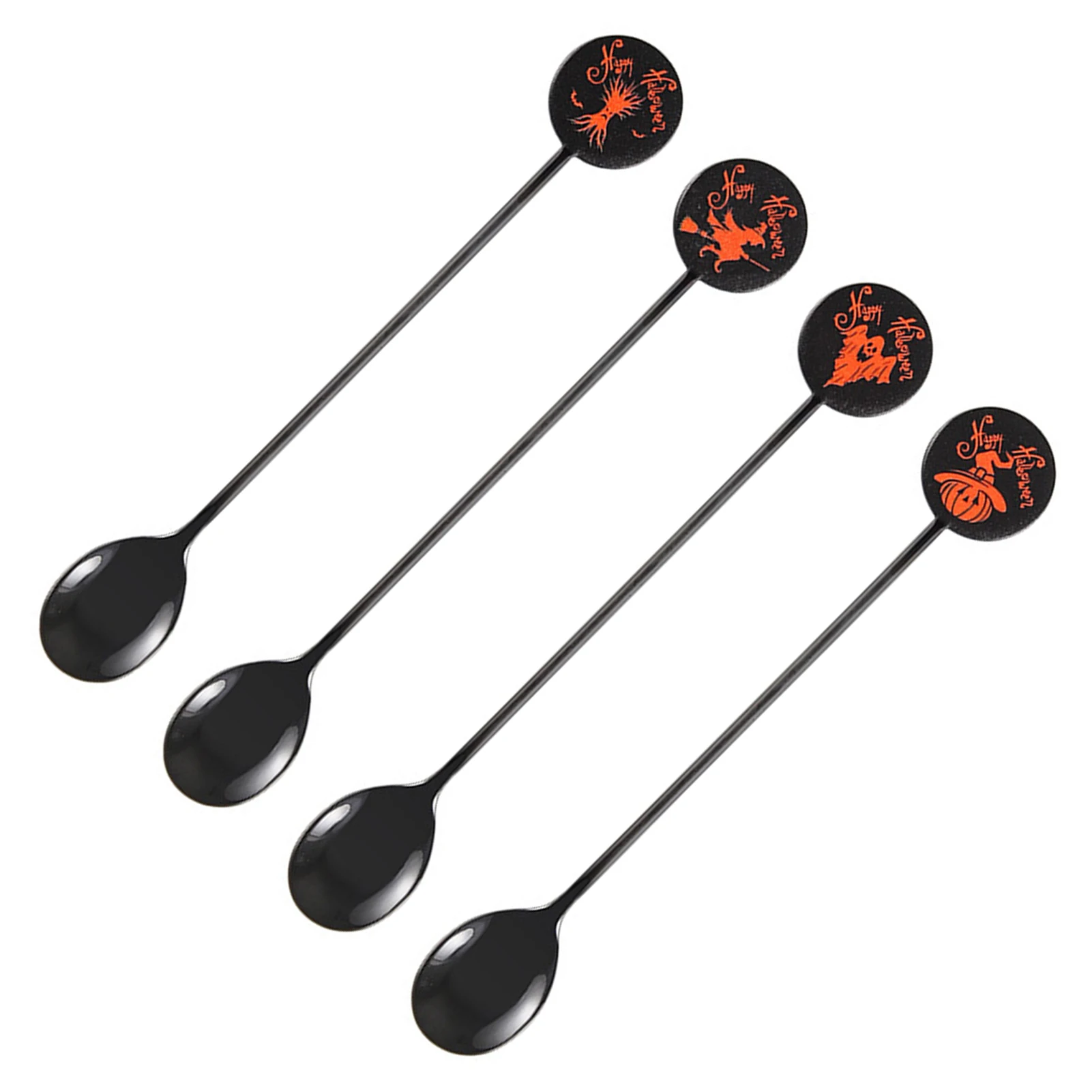 

Милая кофейная ложка из нержавеющей стали 304, мультяшная тыква, призрак, ведьма, ложка, десерт, Снэк, ложка, столовая посуда, кухонная утварь