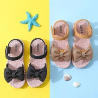 2022 summer kids shoes fashion sweet princess children sandals for girls toddler baby soft breathable hoolow out bow shoes