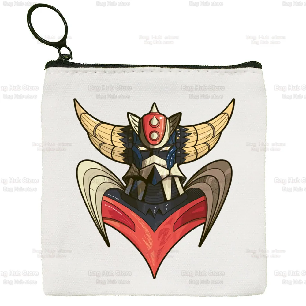 Goldorak Simple Canvas Nostalgia Goldrake Coin Purse Cute Cartoon Key Case Lady Grendizer UFO Space Robot Bag Coin Storage Bag