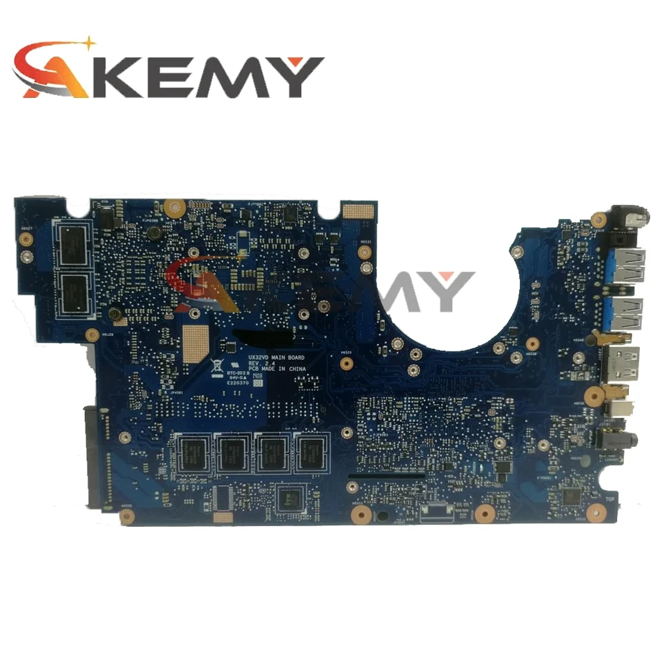 Материнская плата ноутбука Akemy UX32VD для ASUS оригинальная основная плата 2 ГБ ОЗУ I5-3317U GT620M-GPU on.