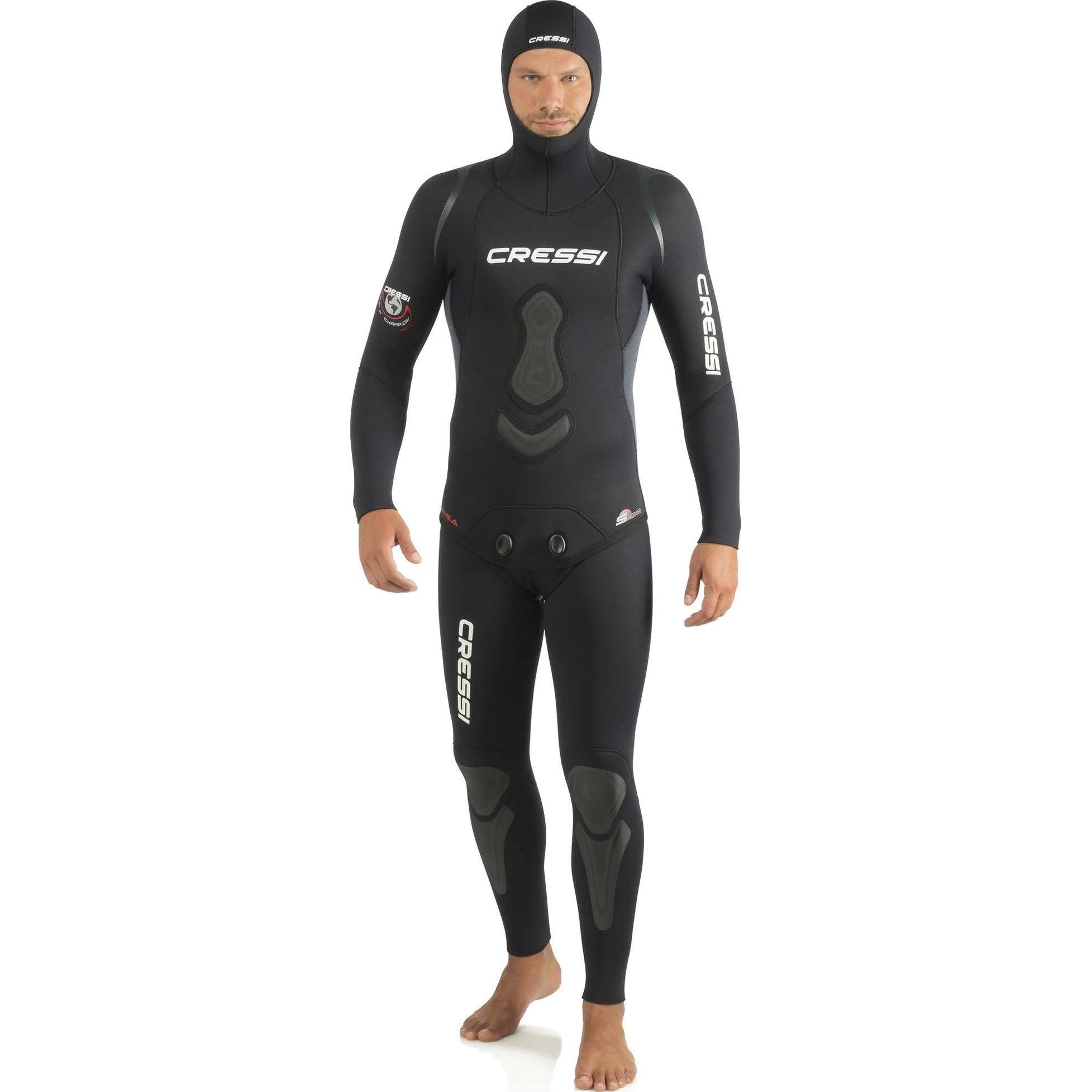 Cressi Apnea гидрокостюм человек неопрена Freediving 2 шт куртка и брюки загрузка груди Pad