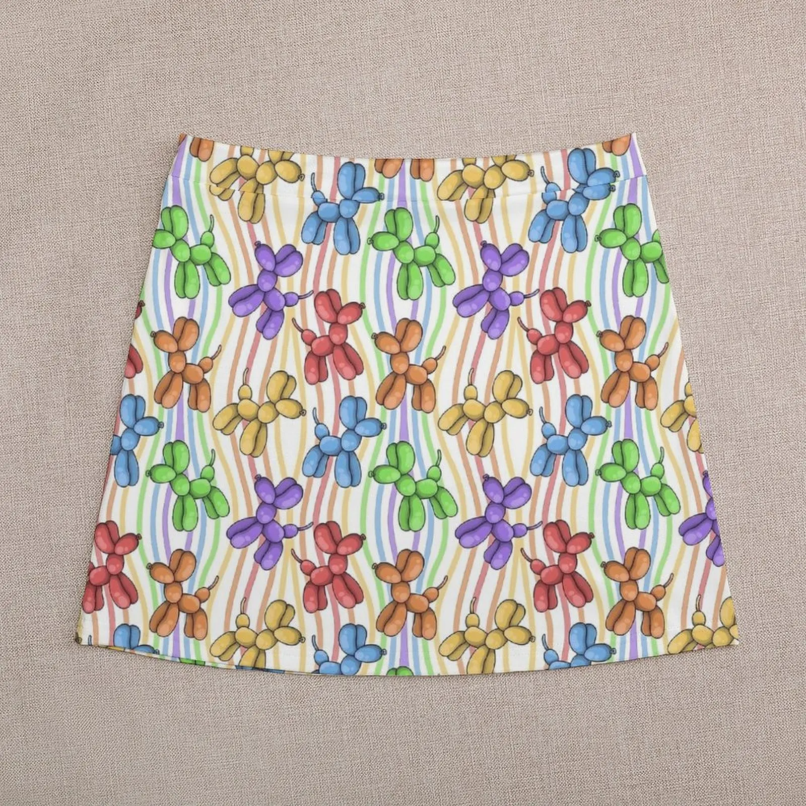 Радужная юбка для собак из воздушных шаров женская с воздушными шарами и