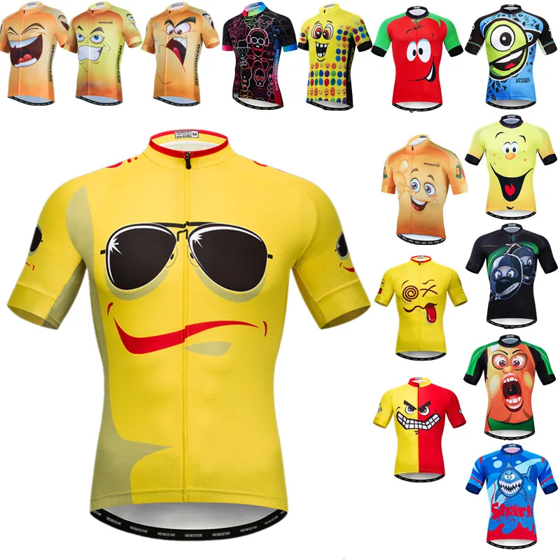 

Weimostar Top Yellow Cycling Jersey Funny Men's Bicycle Cycling Clothing Tops Maillot Ciclismo Quick Dry MTB Bike Jersey Shirt