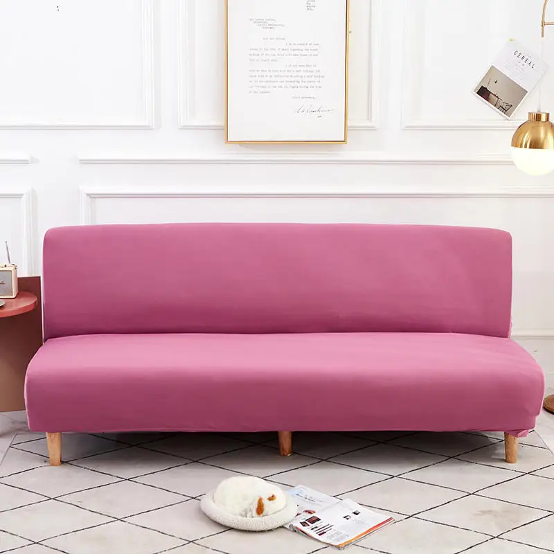 Living Room Bedroom Universal Armless All-inclusive Sofa Cover Solid Color Elastic Bed Home Non Slip Towel |