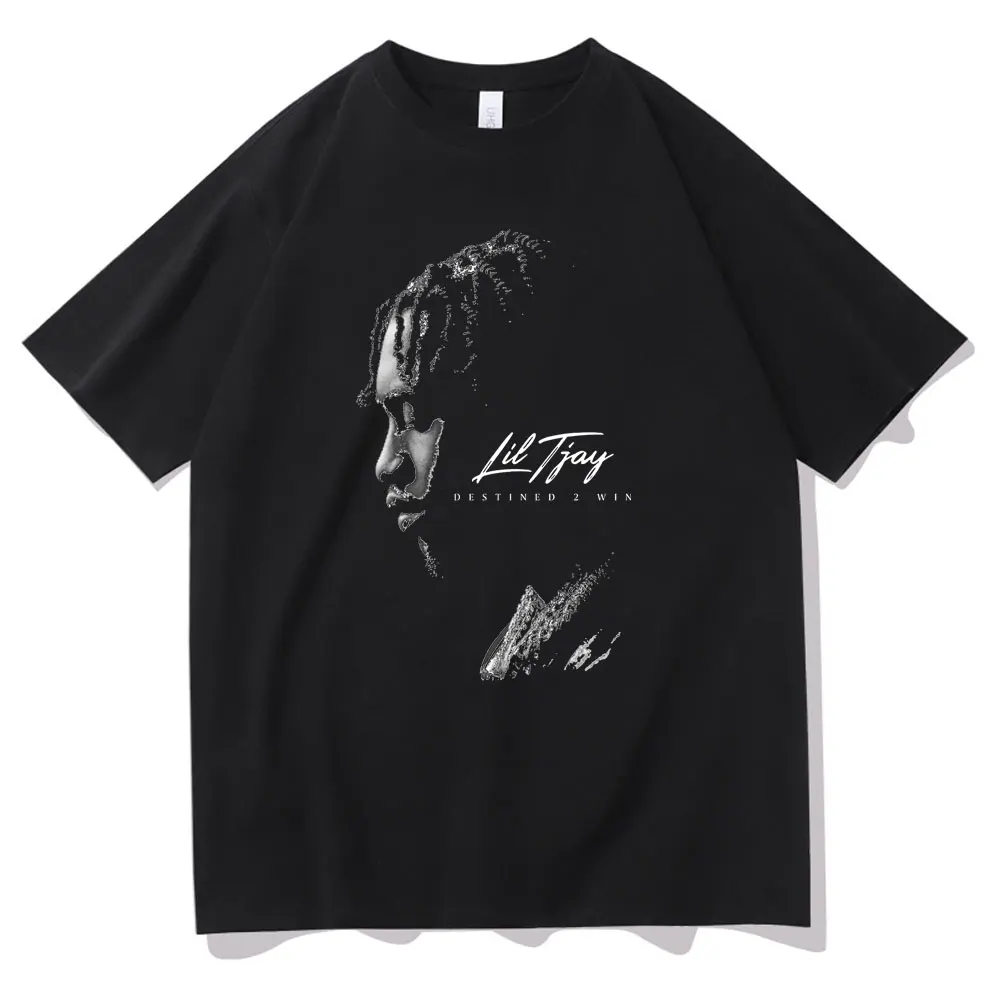 

Rapper Lil Tjay Destined 2 Win Graphic Print T Shirts Regular Men's Hip Hop Tshirt Men Women Fashion Brand Oversized Tee Shirt
