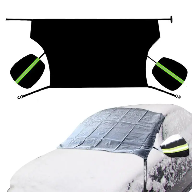 

202x127cm Car Windshield Snow Cover Polyester Windshield Frost Protection Cover Universal Car Sun Shade Blocking Sunshades