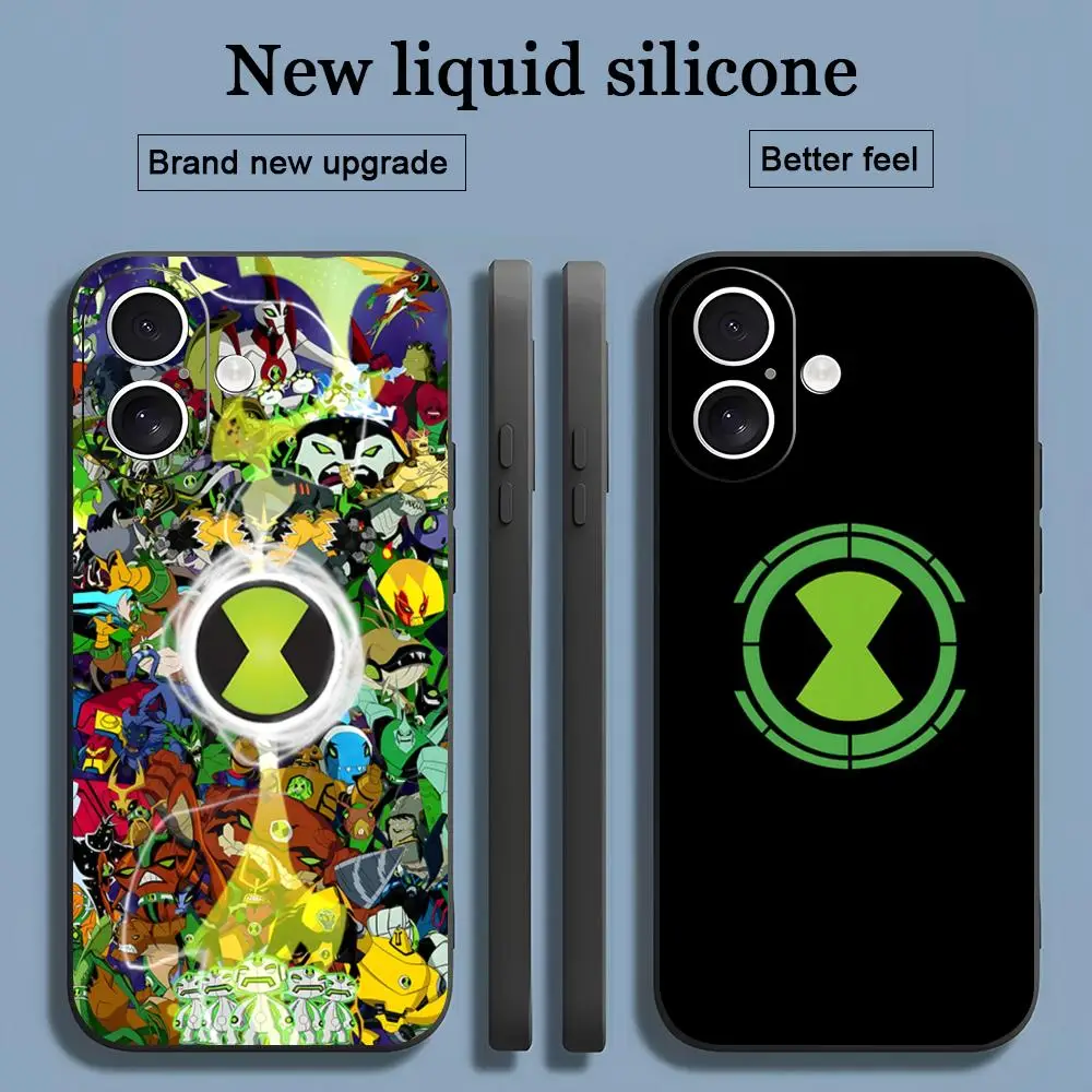 Популярный чехол для телефона с рисунком Бен 10 крутой iPhone 16 15 14 13 12 11 X XR XS 8 Plus Mini Pro