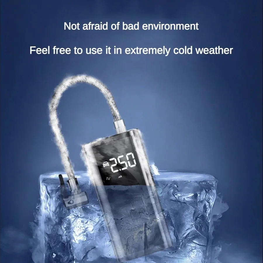 Автомобильный насос для накачивания портативный цилиндр шин с цифровым дисплеем