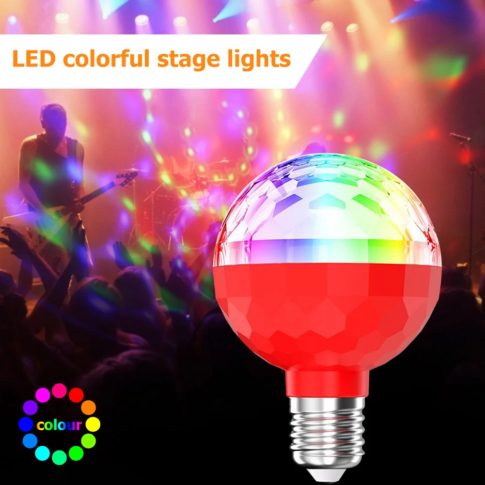 

LED Ball RGB Projection Lamp Energy Saving Rotating Projector Lamps Easy Installation Effect Lamp Rotatable for Family Parties