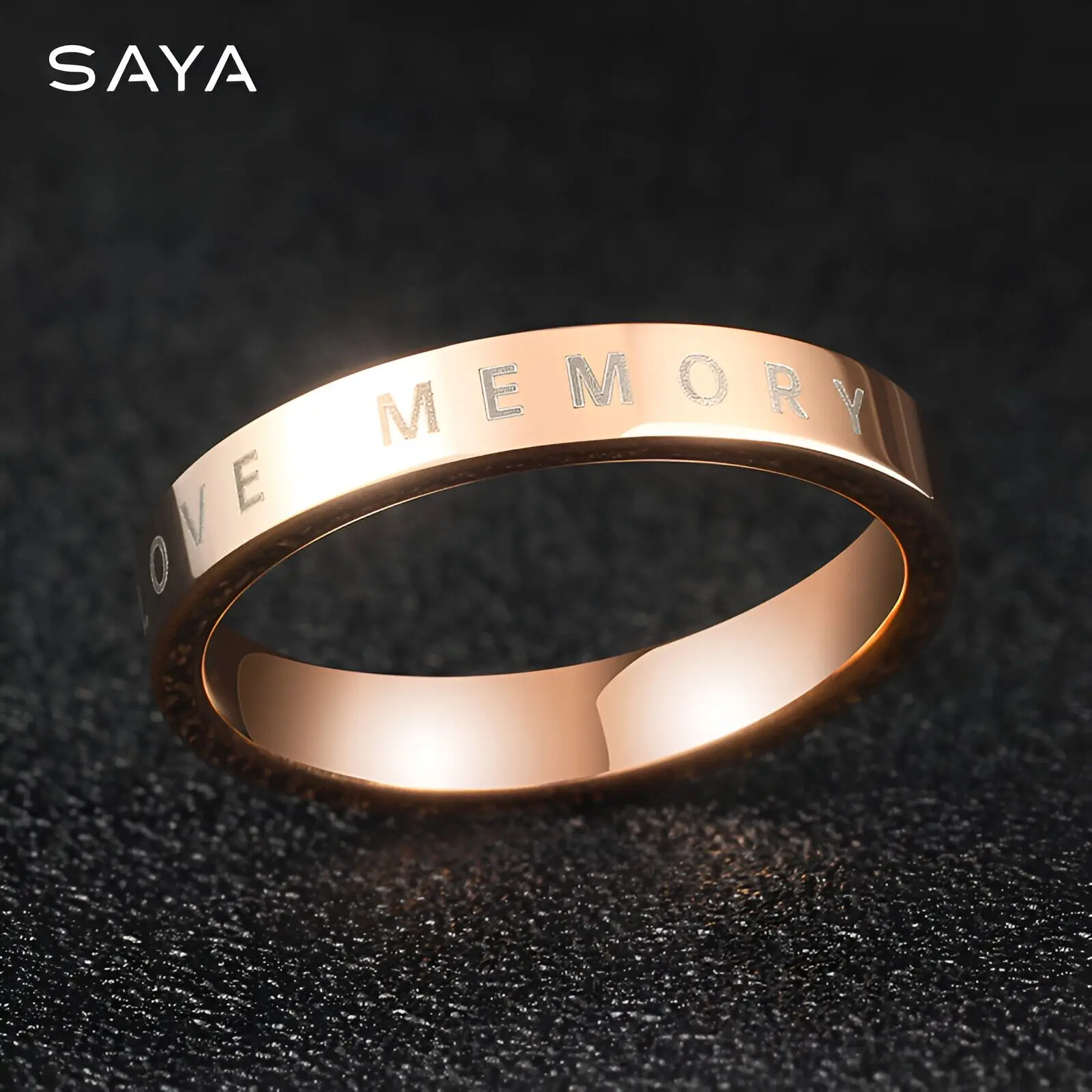 2023 New Tungsten Gold Rings Men And Women Oath of Love Fashion Shining Retro Party Wedding Deep carving,Engraving,Free Shipping