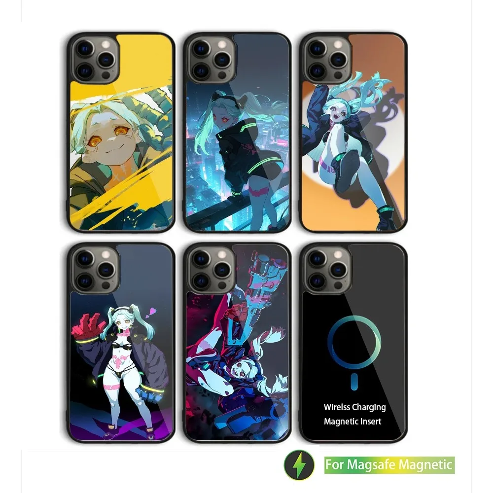 Чехол Для Телефона Rebecca C-Cyberpunk E-Edgerunners iPhone 15/14/13/12/11/Plus/Pro/Max/Mini С Magsafe —