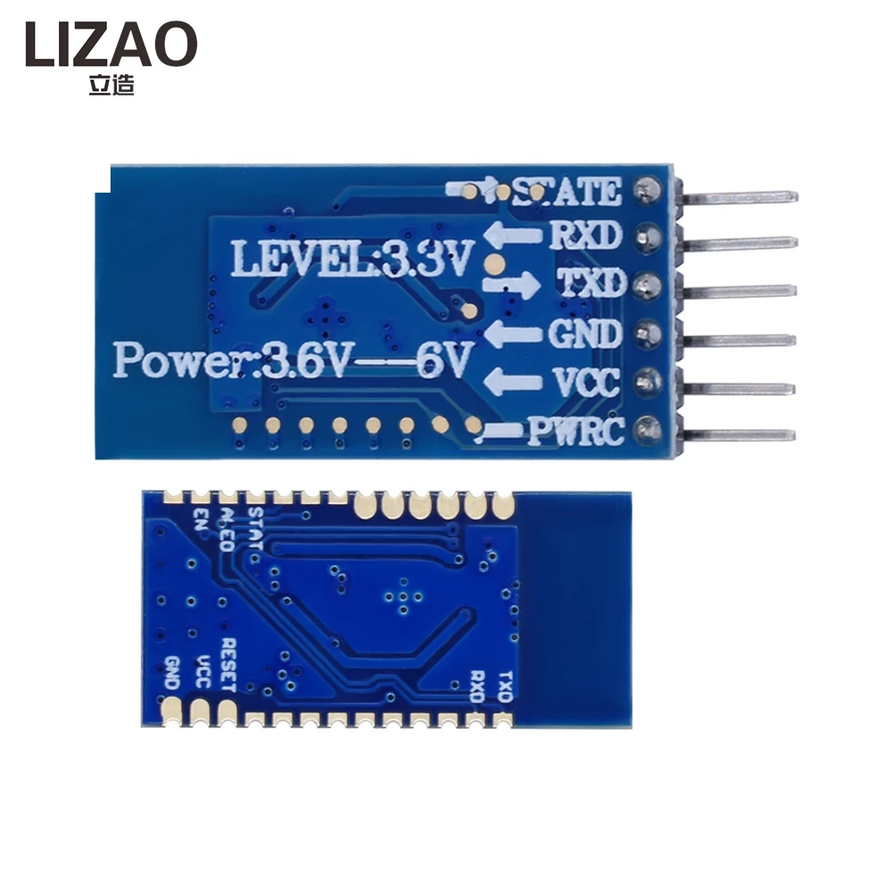 Фото Модуль Bluetooth LIZAO JDY-33 с двумя режимами работы (SPP/C), совместимый с HC-05, HC-06, JDY-31, JDY-30, Bluetooth 3.0 (Slave) №1