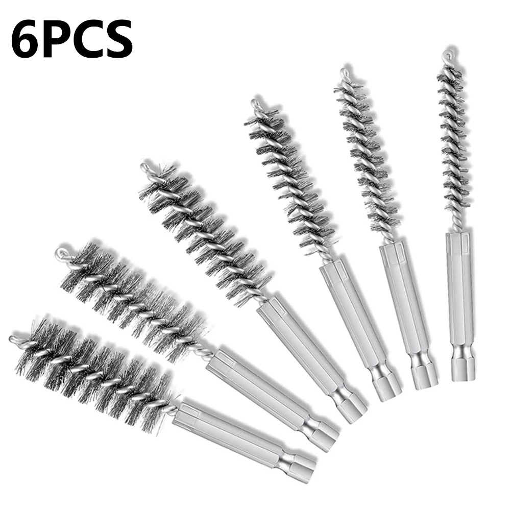 

1/4 Inch Handle Copper/stainless Steel Wire Brush Cleaning Brush Quick Change Hex Shank For Automotive Manufacturing Cleaning