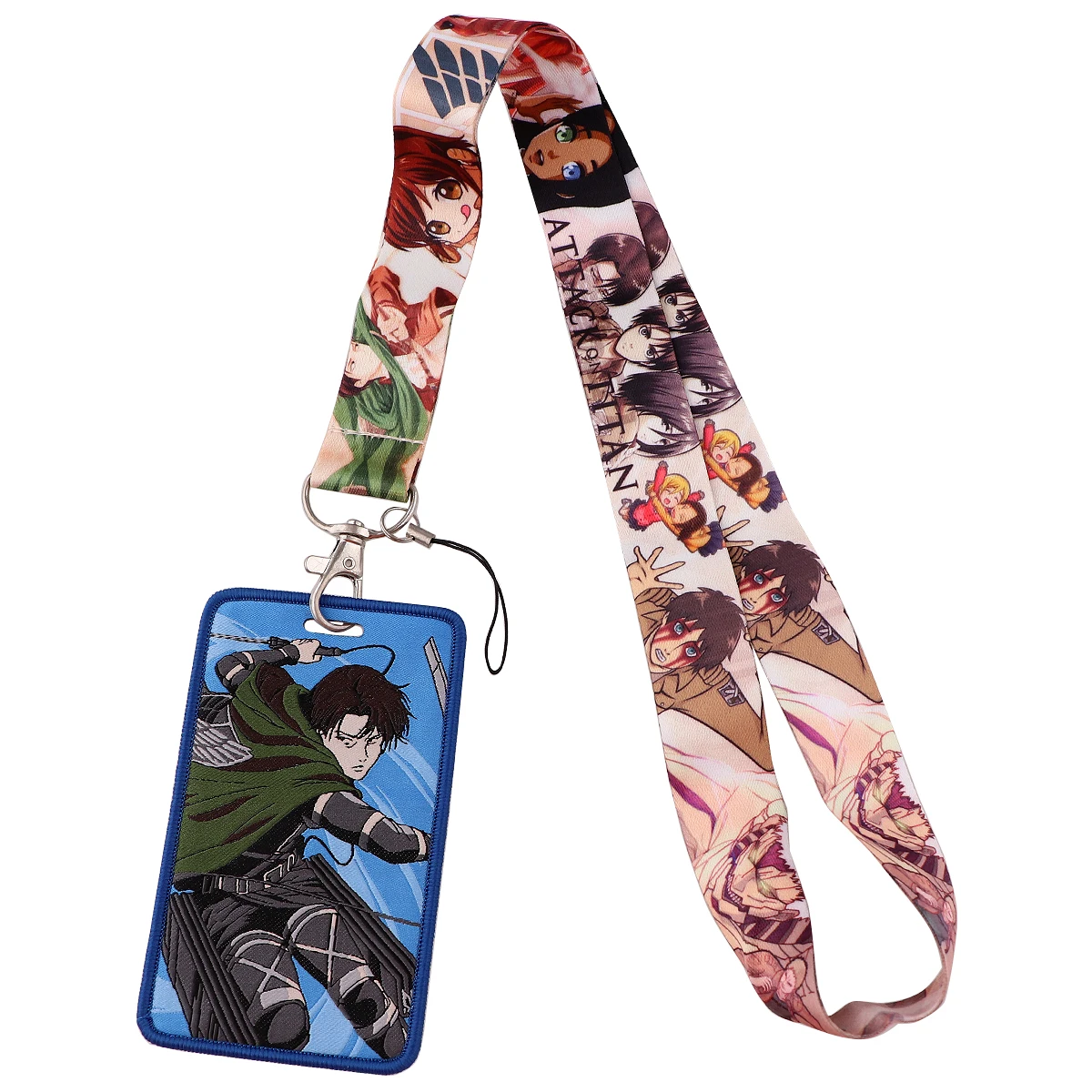 

Anime Cool Figures Card Holder Lanyard for Keys ID Bus Embroidery Card Cover Hang Rope Lanyard Phone Accessories Fans Gifts