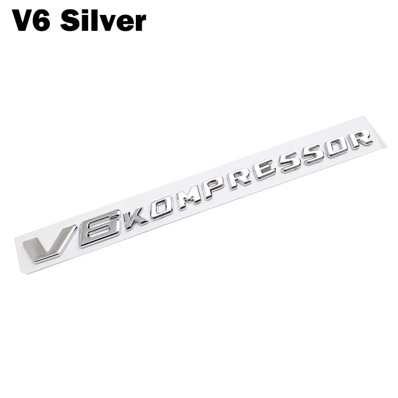 

OTOKIT Стайлинг автомобиля V6 V8 Kompressor 3D ABS хромированная эмблема, наклейка, автоаксессуар для Mercedes Benz S500 S680 GT GT50