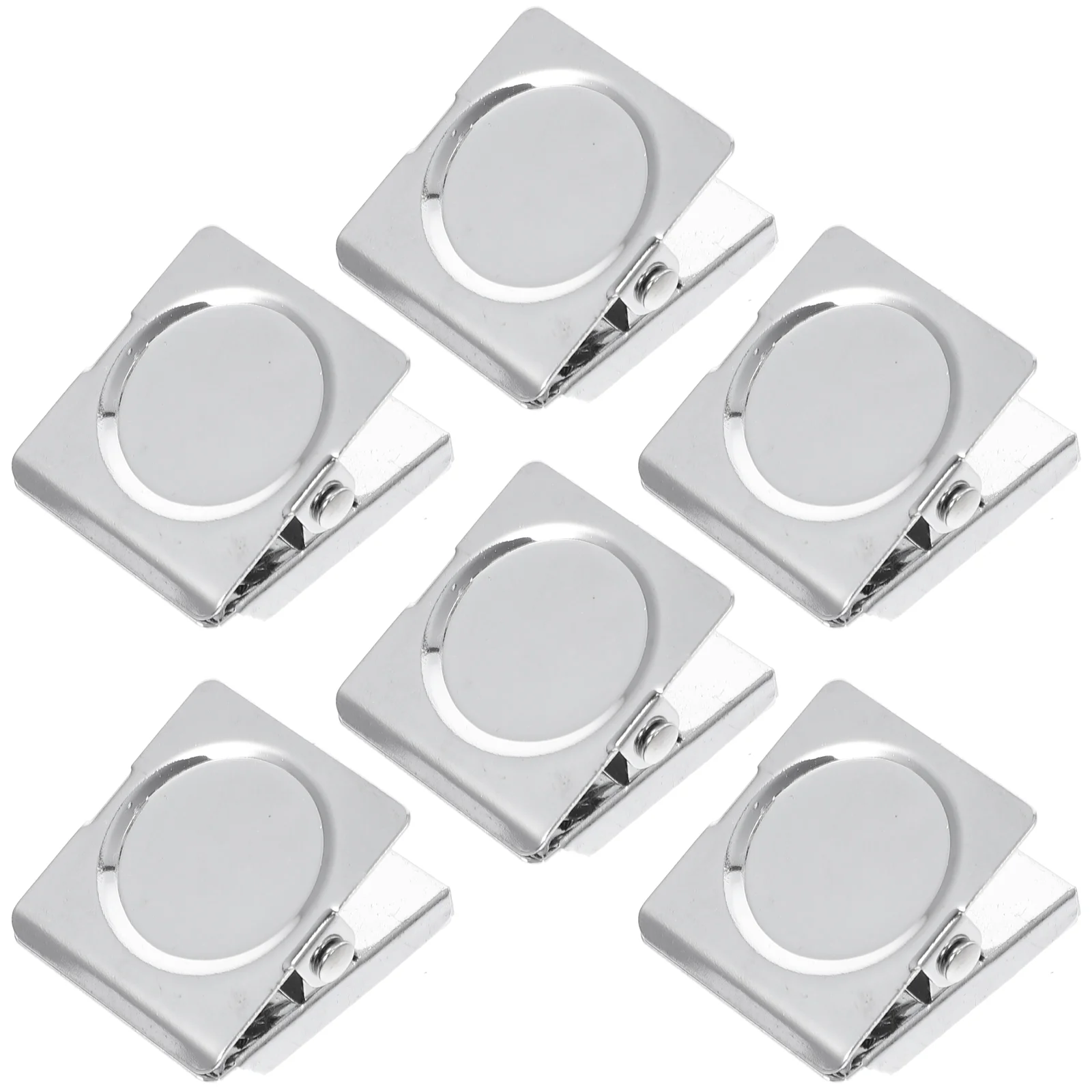 

6 Pcs Magnet Clips Heavy Duty Portable Magnetic Refrigerator Whiteboard Memo Note Steel Metal