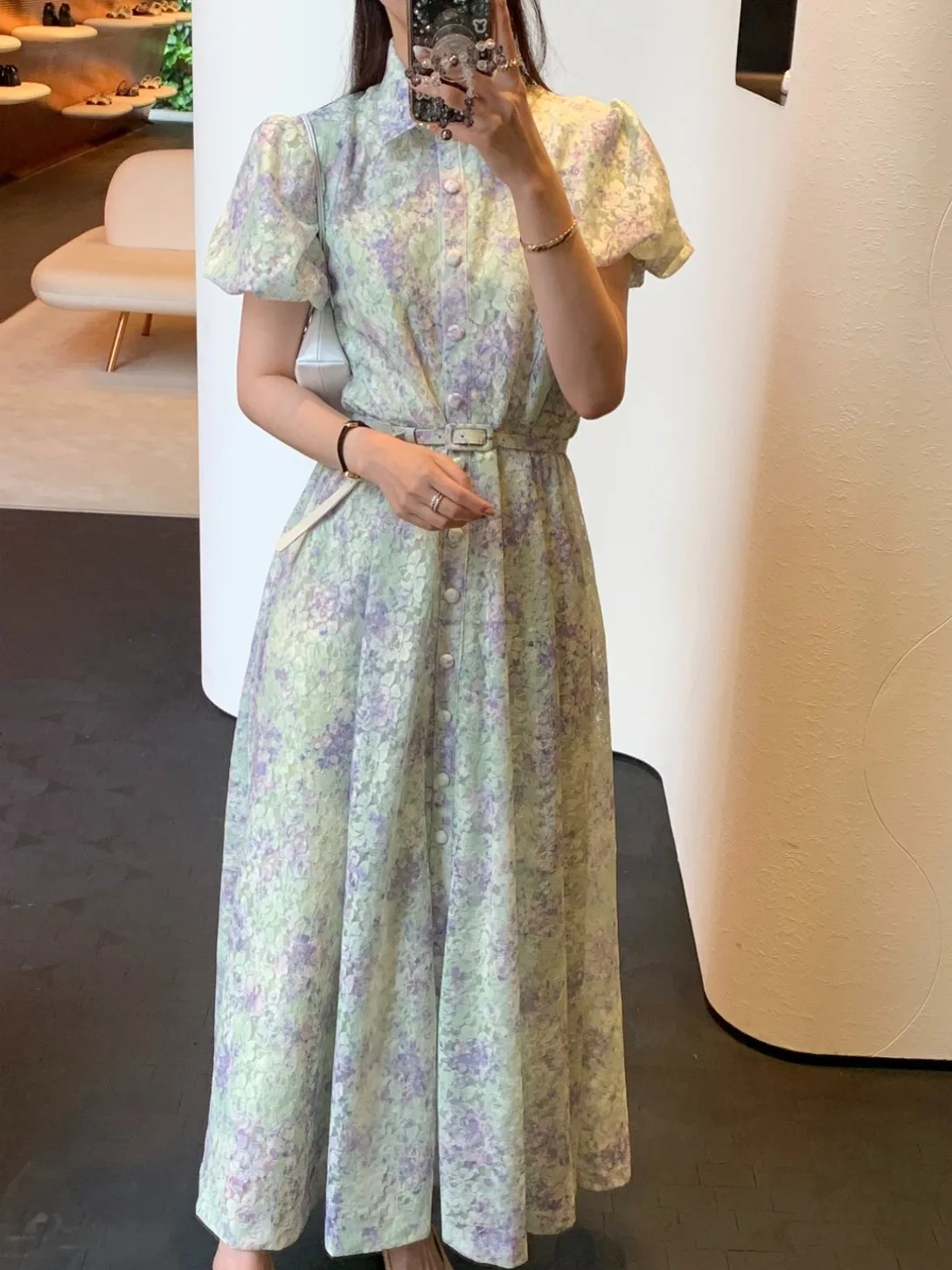 Женское длинное платье в стиле ретро элегантное привлекательное однобортное